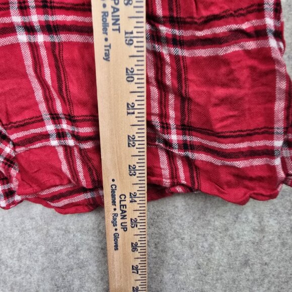 Established 1962 Red Rhinestone Plaid Button-Up Shirt Womens Small - Picture 7 of 8